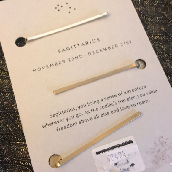 ANTHROPOLOGIE ZODIAC SIGNS BOBBY PINS SAGITTARIUS - Picture 5 of 5